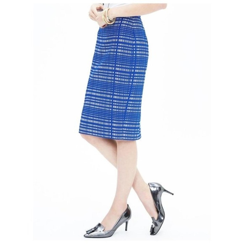 Banana Republic Blue Pencil Skirt Knee-Length Work
